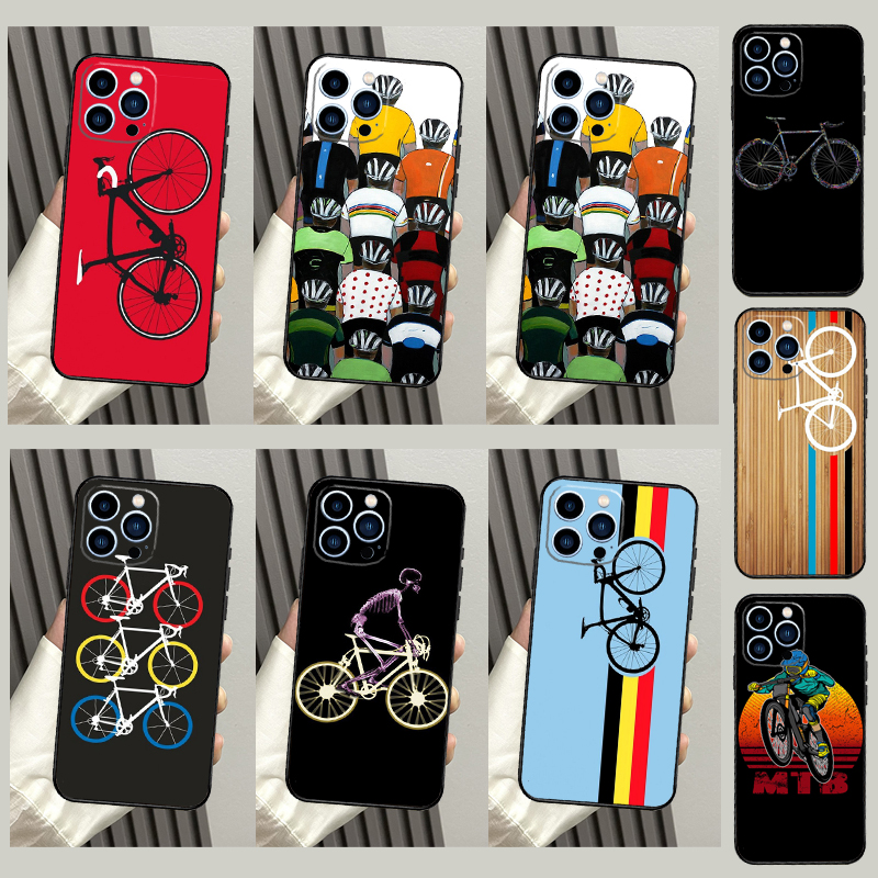 Mountain Biking Cartoon - Mountain Bike Cycling art Case For