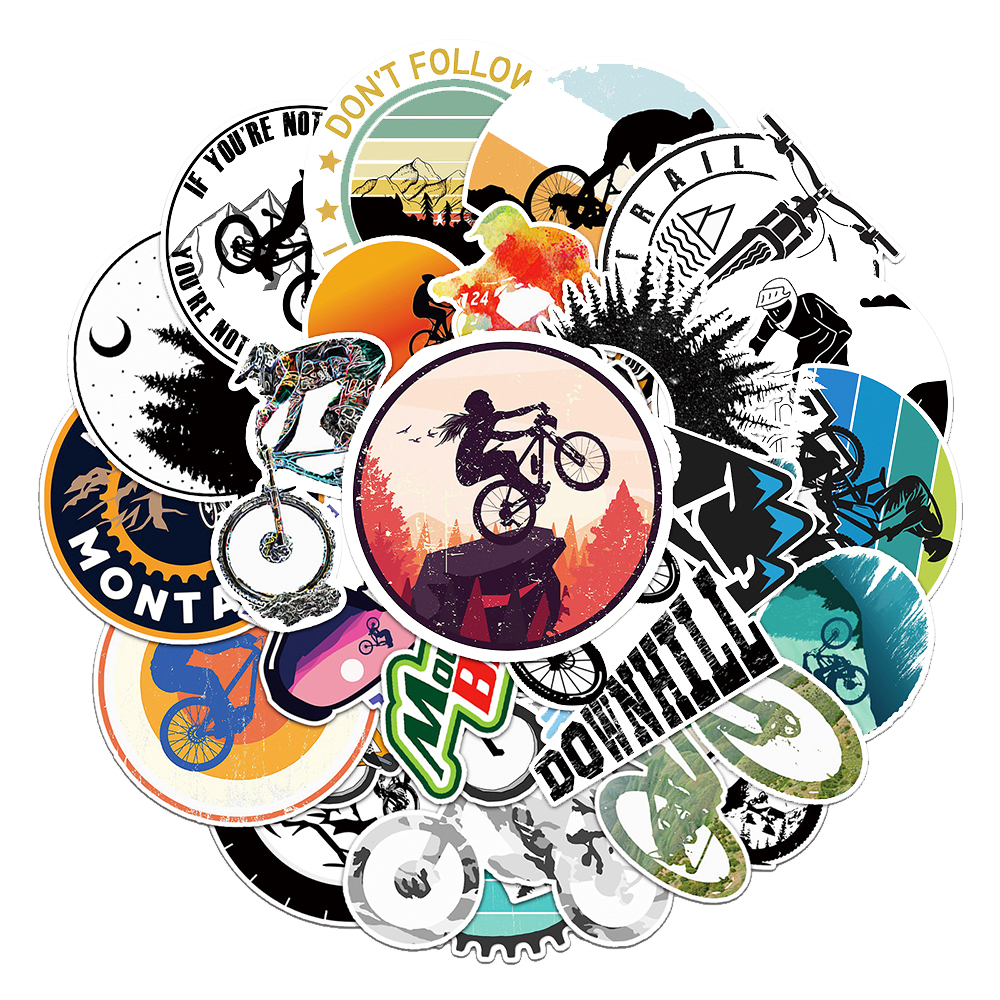 10/30/50pcs Cool Cartoon Bicyc - مراجعة Mountain Biking Cartoon وسعره