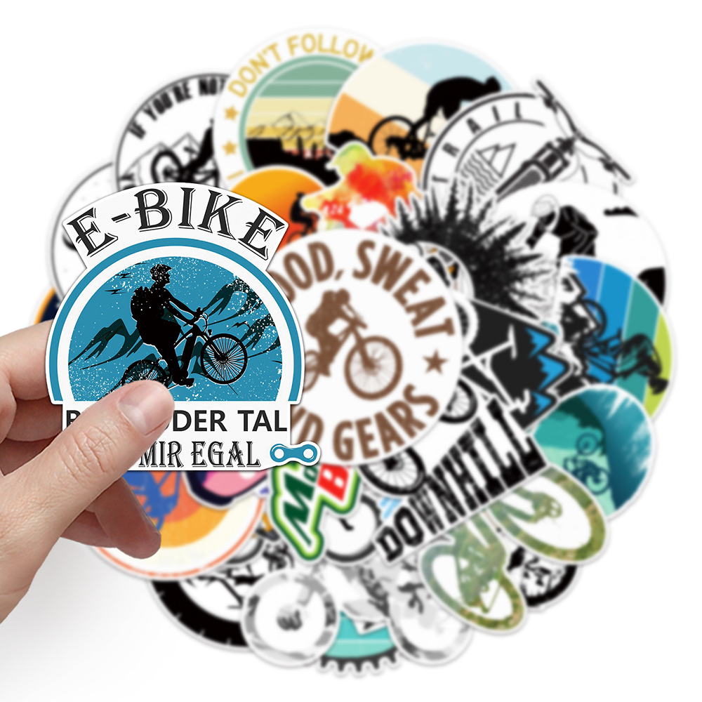 10/30/50pcs Cool Cartoon Bicyc - مراجعة Mountain Biking Cartoon وسعره