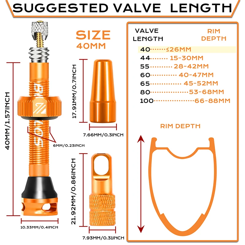 BUCKLOS Bicycle Presta Valve 4 - مراجعة Tubeless Valve Core وسعره