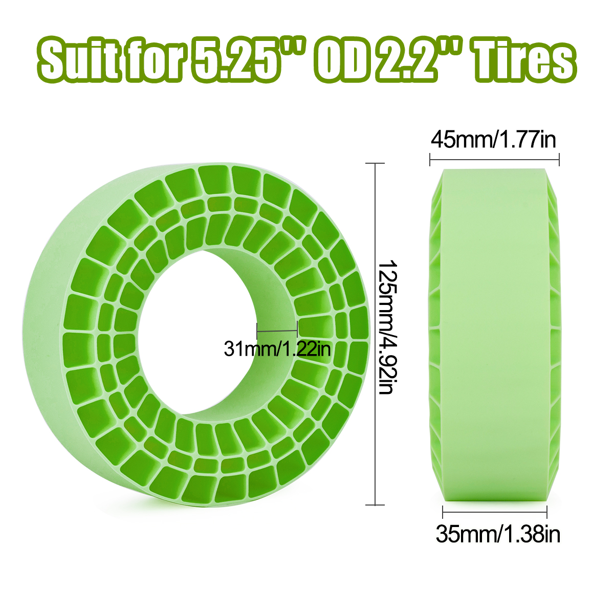 RC Crawler Tire Silica Gel Ins - مراجعة Tire Insert Foam وسعره