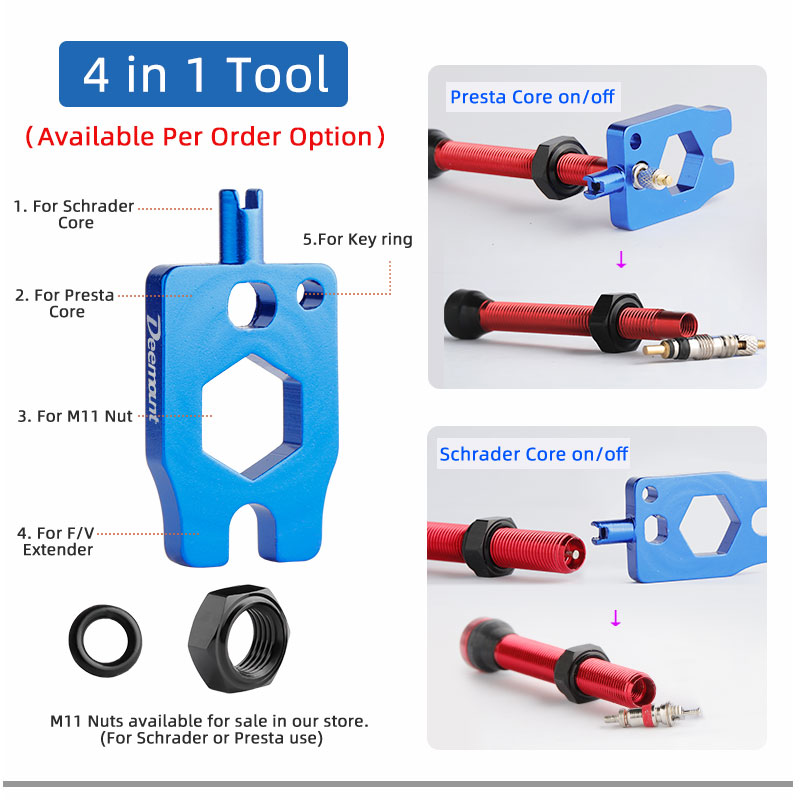 Deemount Bicycle Tubeless Carb - مراجعة Tubeless Valve Core وسعره