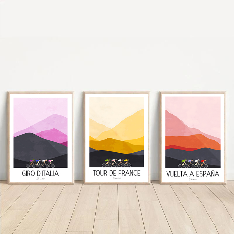 Watercolor Cycling Race Cyclis - مراجعة Mountain Biking France وسعره