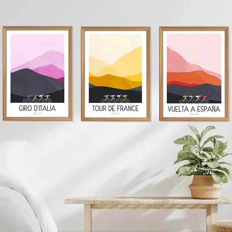 Watercolor Cycling Race Cyclis - مراجعة Mountain Biking France وسعره