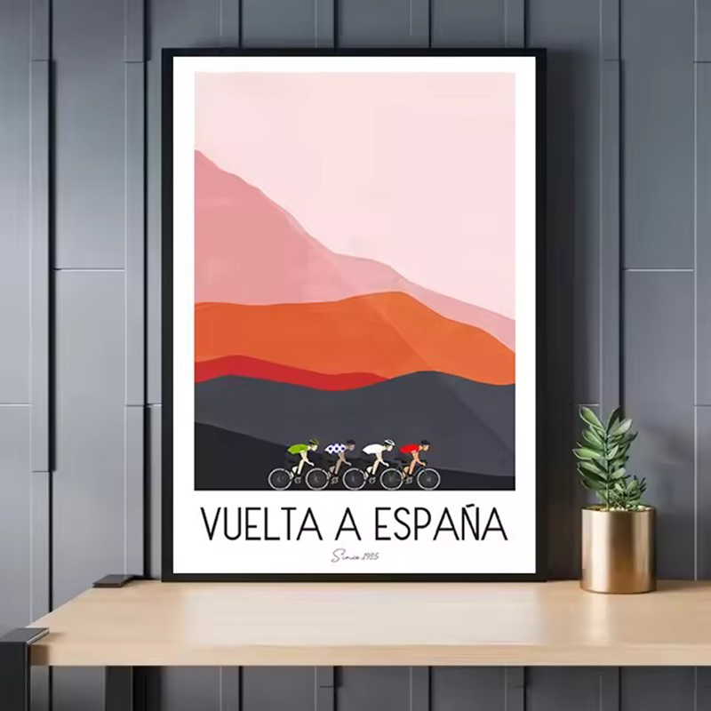 Watercolor Cycling Race Cyclis - مراجعة Mountain Biking France وسعره
