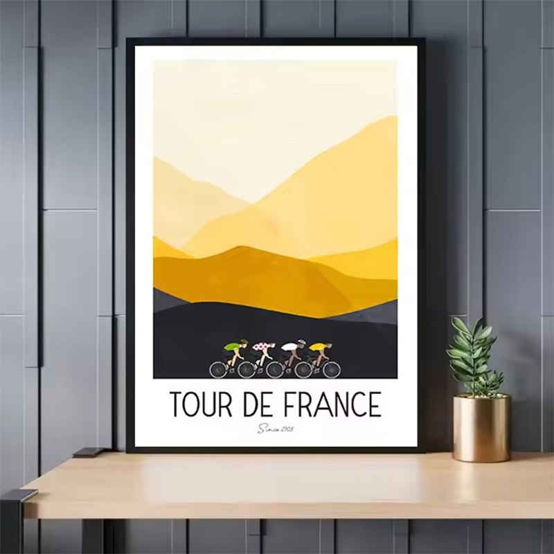 Watercolor Cycling Race Cyclis - مراجعة Mountain Biking France وسعره