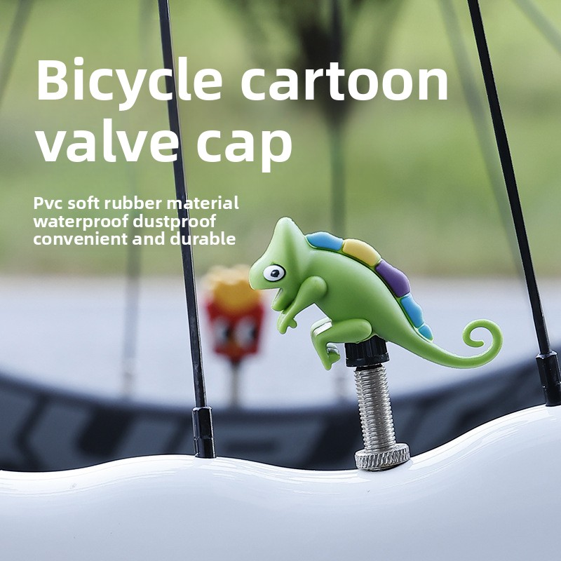2/3pcs bicycle air nozzle cap  - مراجعة Mountain Biking Cartoon وسعره