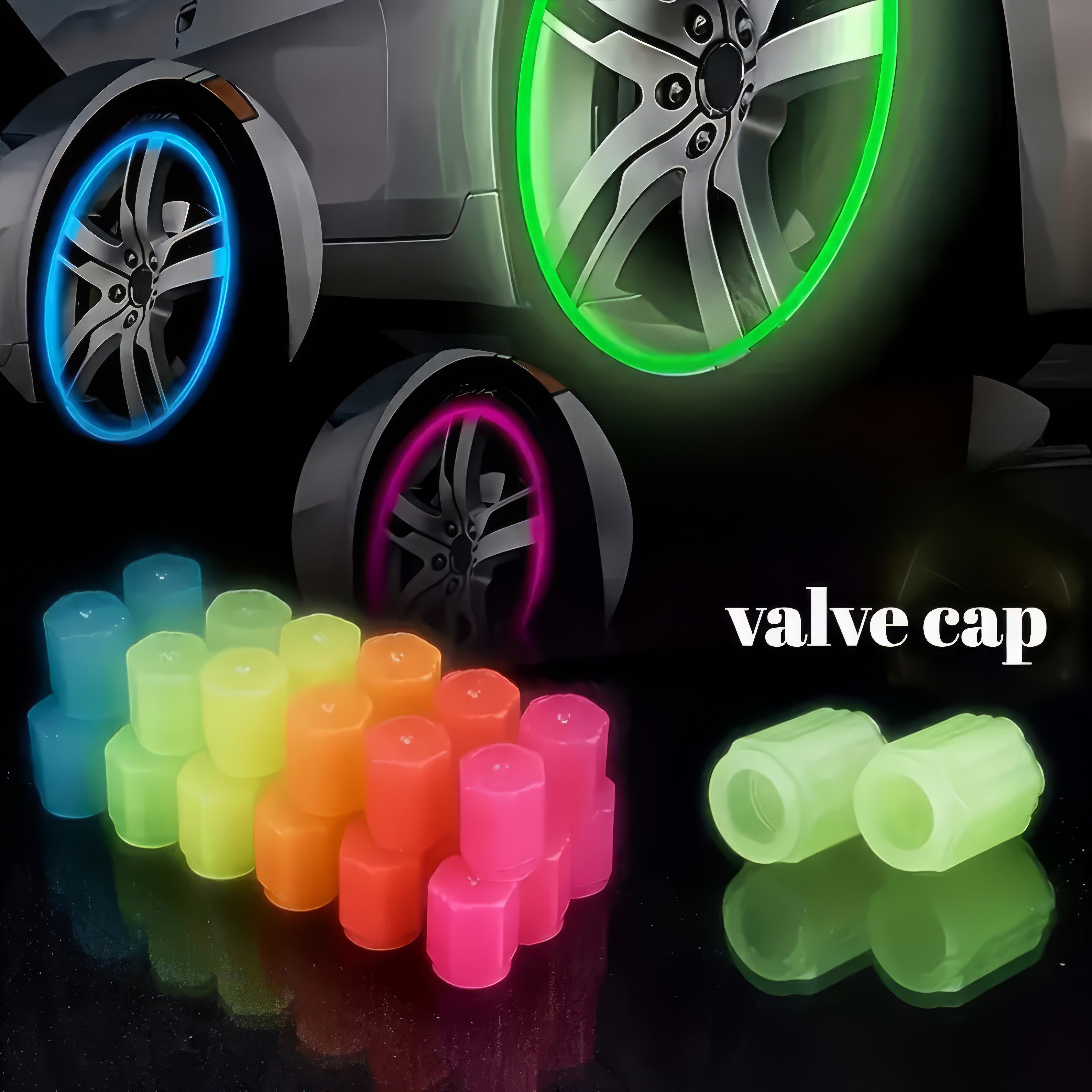 4/8/12 Luminous Tire Valve Cap - مراجعة Tire Insert Foam وسعره