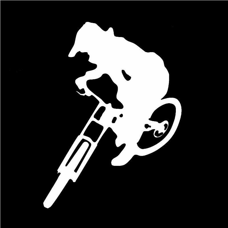 1 piece Car Sticker Black/Sliv - مراجعة Mountain Biking Cartoon وسعره