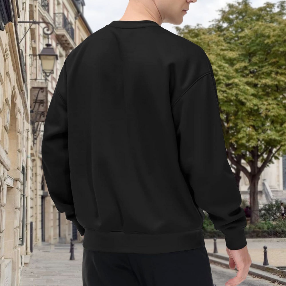 Men's Black Crew Neck Sweatshi - مراجعة Mountain Biking Cartoon وسعره