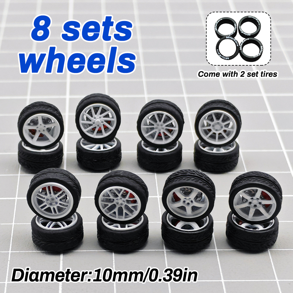 1/64 Model Car Wheels Tires 8  - مراجعة Tire Insert Foam وسعره