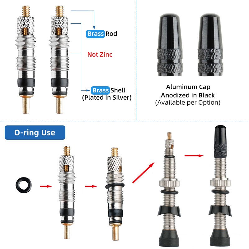 Bicycle No Tube Presta/FV Valv - مراجعة Tubeless Valve Core وسعره