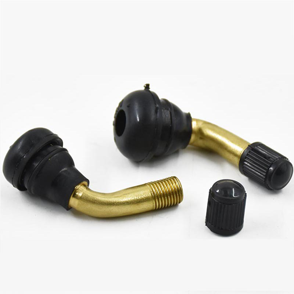 2pcs Rubber/Brass Angled Valve - مراجعة Tubeless Valve Core وسعره