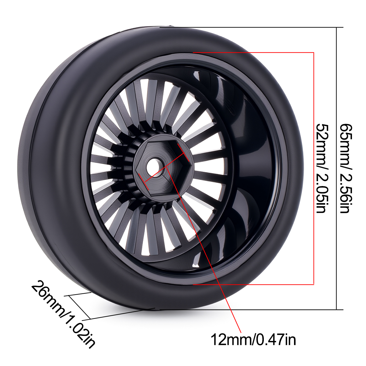Pre-Glued RC Wheels Tires Set  - مراجعة Tire Insert Foam وسعره