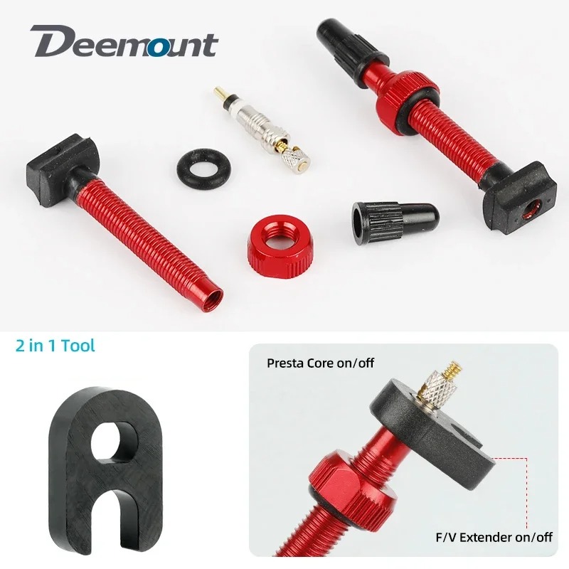 Deemount 45\60\80MM Tubeless V - مراجعة Tubeless Valve Core وسعره