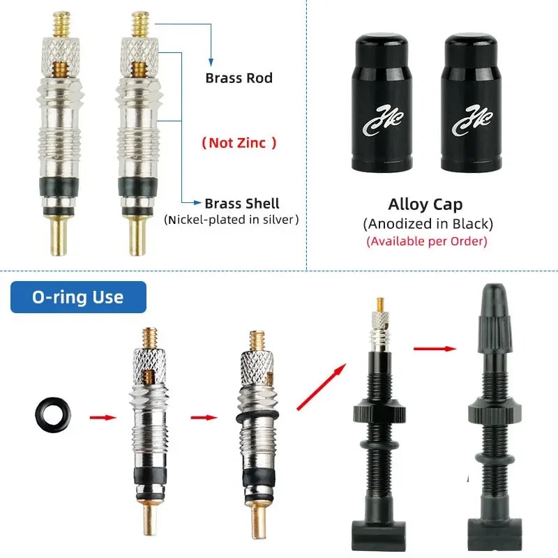 Deemount 45\60\80MM Tubeless V - مراجعة Tubeless Valve Core وسعره